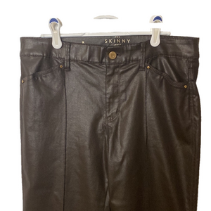 White House Black Market skinny ankle black shiny size 8 pants